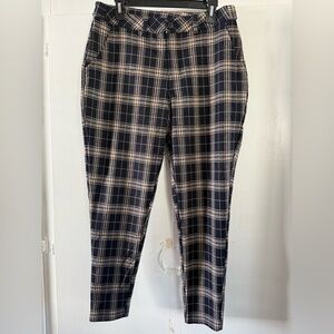 YoungLA Navy and Beige Plaid Pants